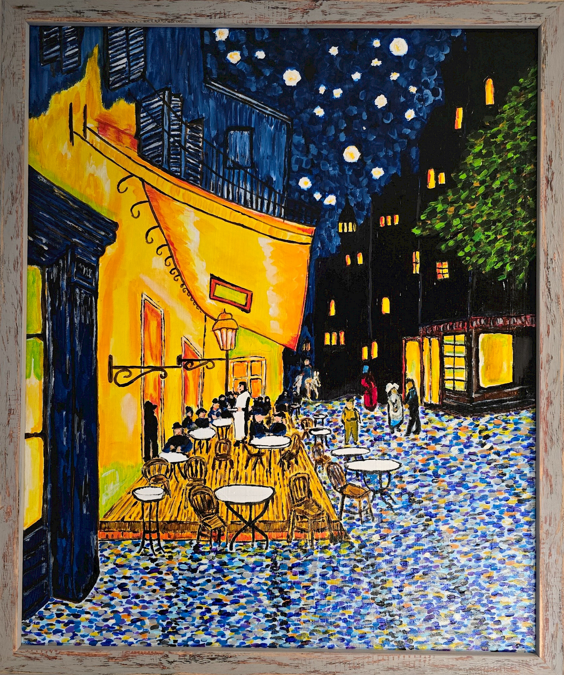 Cafeterrasse bei Nacht