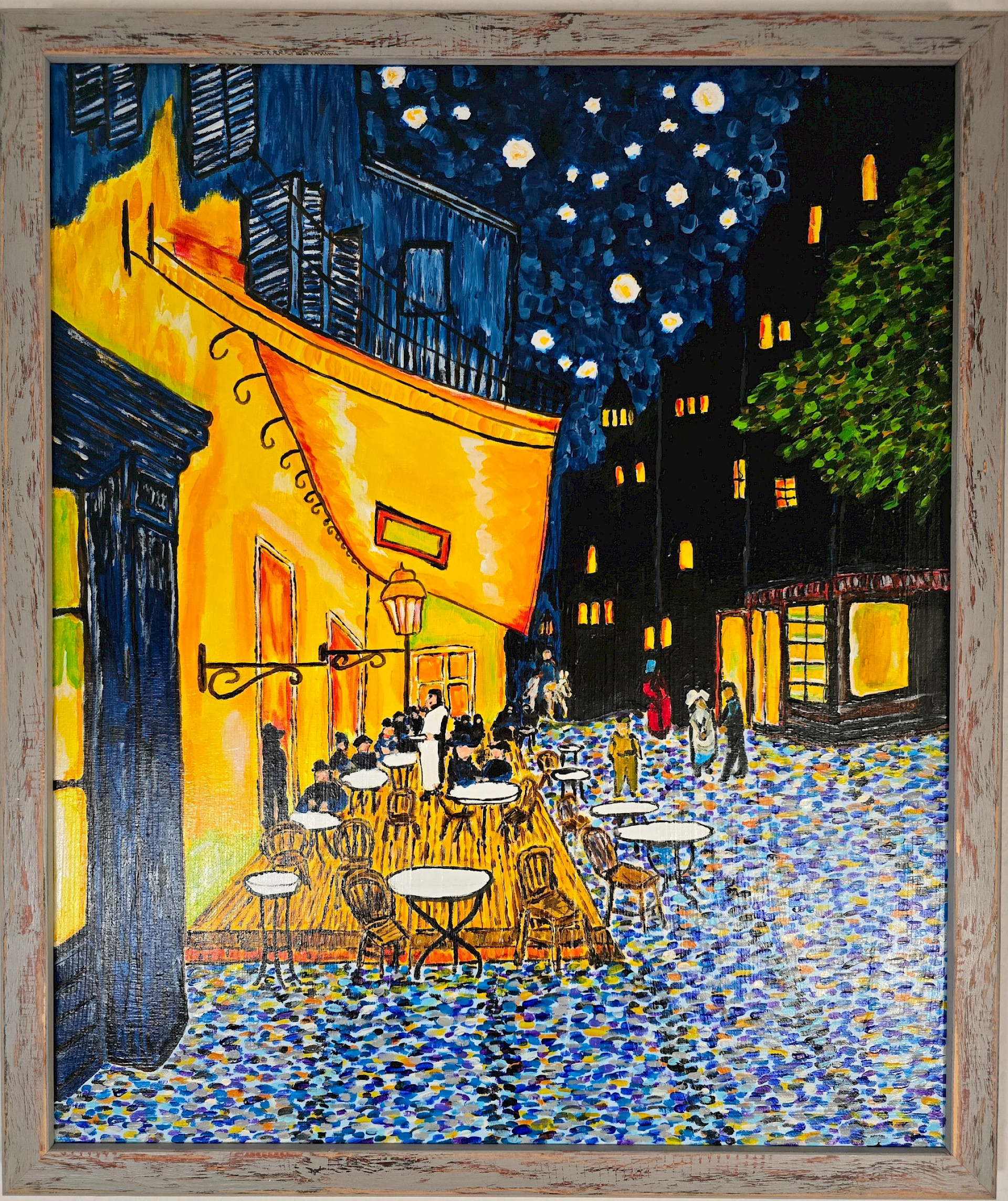 Cafeterrasse bei Nacht